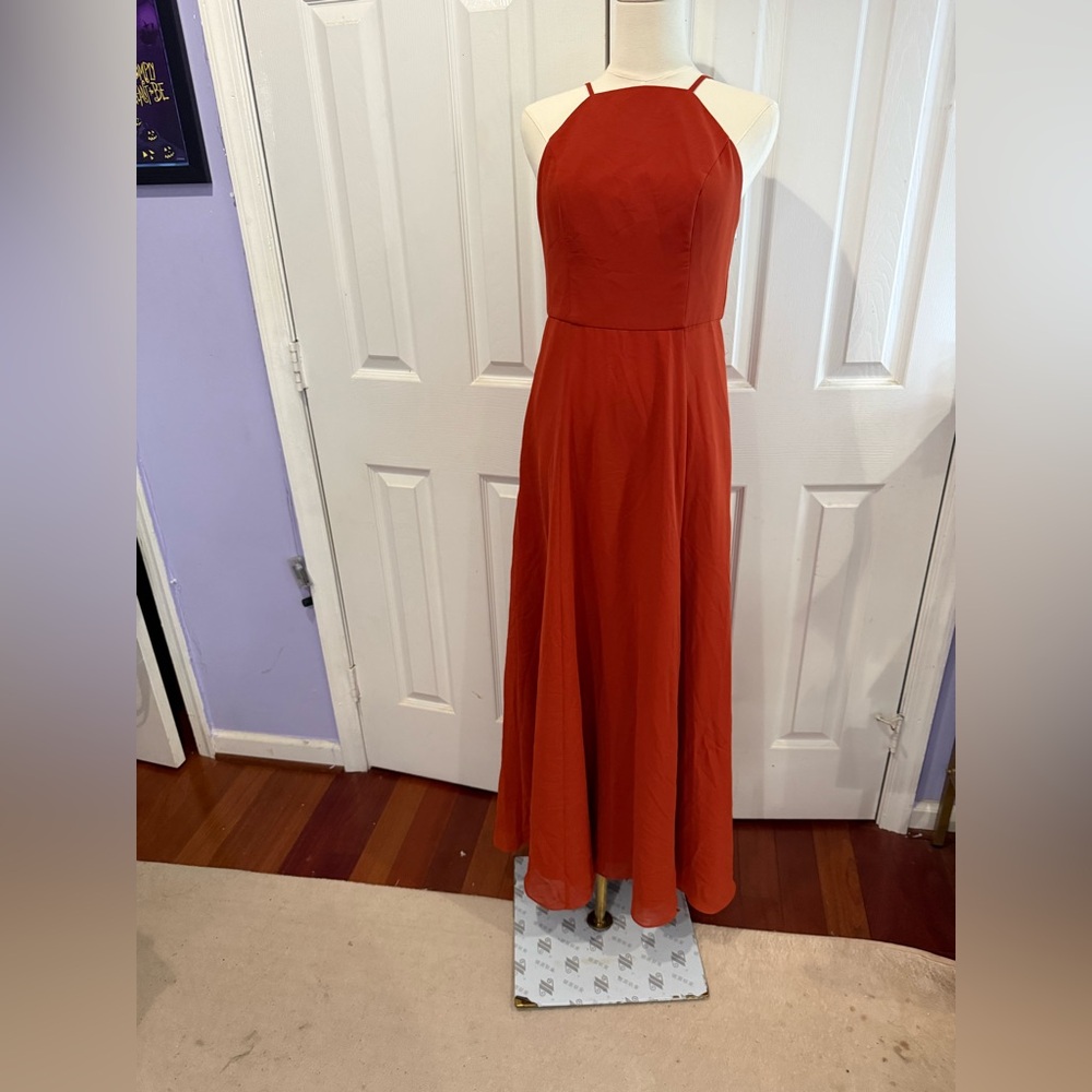 Dress Barn Red Halter Maxi Dress